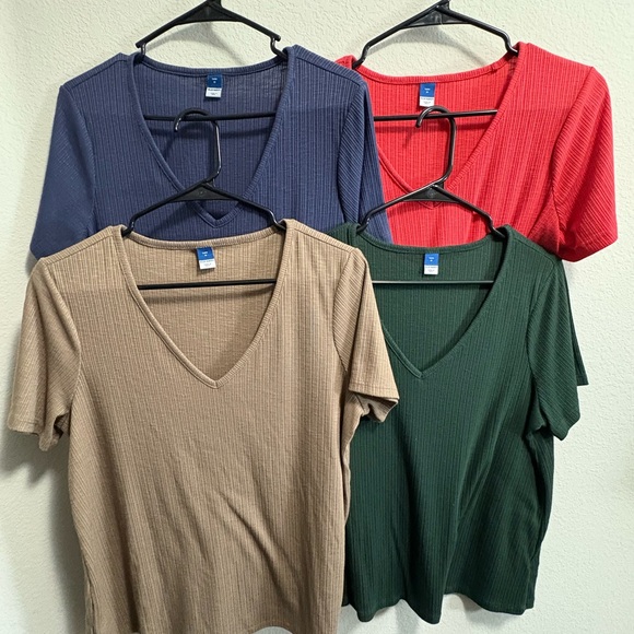 Old Navy Tops - CLEARANCE!!! - Old Navy - Set of 4 women’s Luxe V-Neck T-Shirts